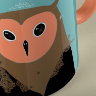 Tazza Gufo - interno rosa